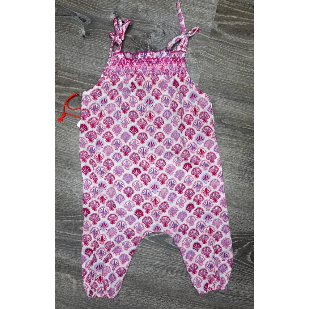 Egg New York Baby Infant Girl Pink Sleeveless Seashell Beach Romper Sz 6 months - Picture 2 of 4